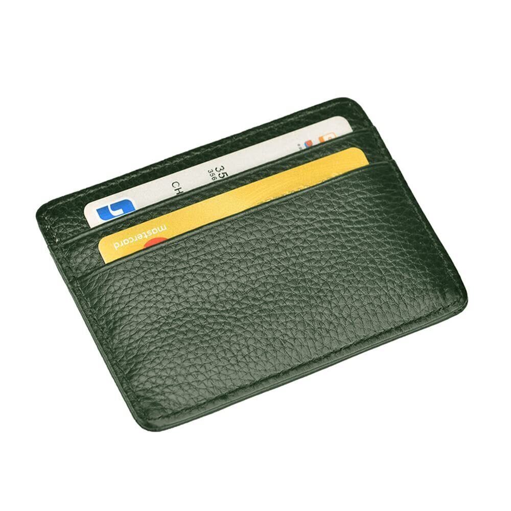 9027 Credit Card Holder Slim Wallet Leather Minimalist Wallet with ID